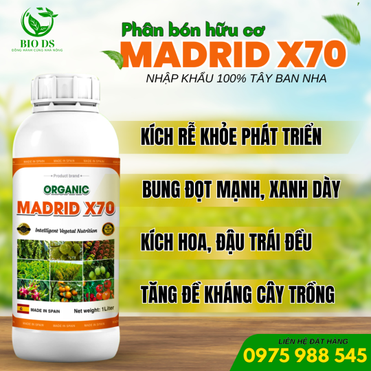 Phân Bón Hữu Cơ MADRID X70